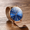 Top Brand LIGE Women's Quartz Watches with Rose Gold Mesh Stainless Steel Band Charm Dress Ladies Wristwatch Luxury Watch 9922